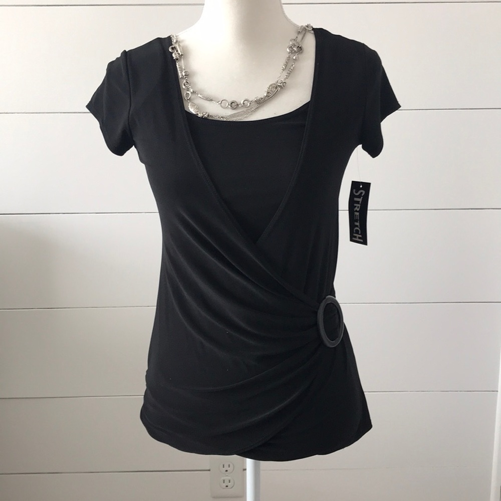 Dynamite Faux wrap short sleeve
